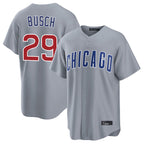 Kooe C.Cubs #29 Michael Busch Player Gray Home Game Stitched Jerseys
