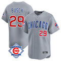 Kooe C.Cubs #29 Michael Busch Player Gray Road 150th Anniversary Limited Home Stitched Jerseys