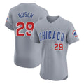 Kooe C.Cubs #29 Michael Busch Player Gray Road Limited Elite Home Stitched Jerseys