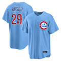 Kooe C.Cubs #29 Michael Busch Player Light Blue Home Game Stitched Jerseys