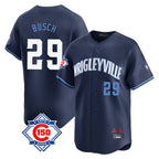 Kooe C.Cubs #29 Michael Busch Player Navy City Connect 150th Anniversary Limited Home Stitched Jerseys