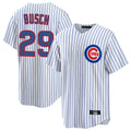 Kooe C.Cubs #29 Michael Busch Player White Game Home Stitched Jerseys