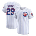 Kooe C.Cubs #29 Michael Busch Player White Limited Elite Home Game Stitched Jerseys