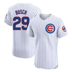 Kooe C.Cubs #29 Michael Busch Player White Limited Elite Home Game Stitched Jerseys