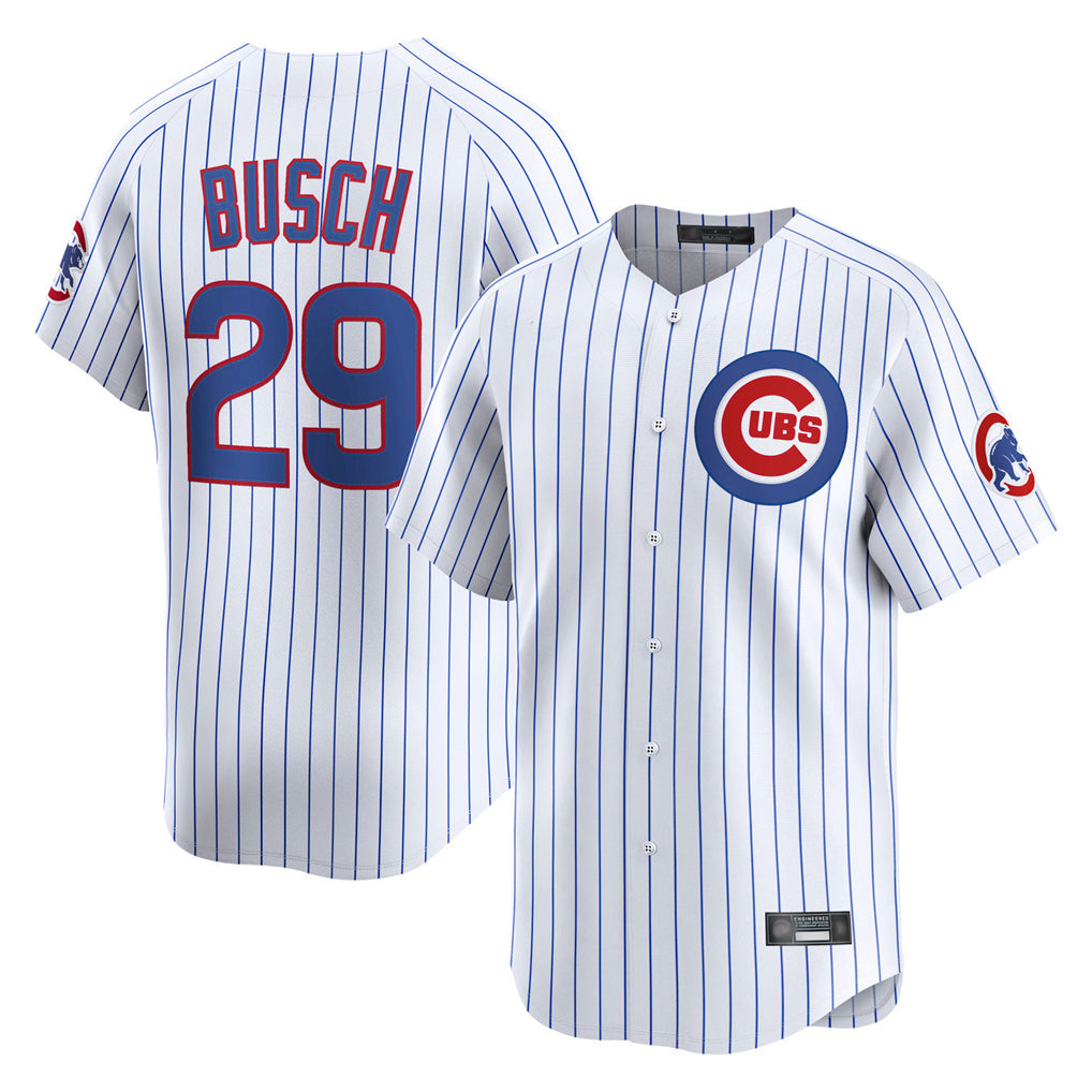 Kooe C.Cubs #29 Michael Busch Player White Limited Home Game Stitched Jerseys