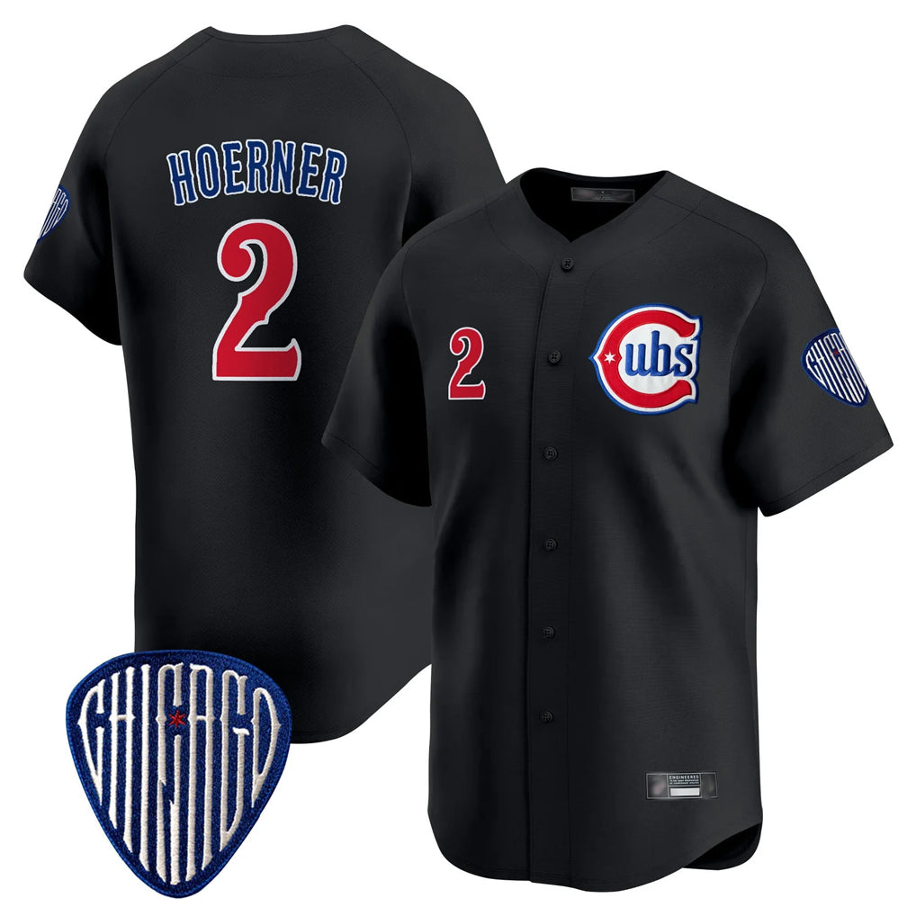 Kooe C.Cubs #2 Nico Hoerner Player Black Vapor Premier Limited Home Stitched Jerseys