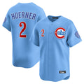 Kooe C.Cubs #2 Nico Hoerner Player Light Blue Limited Home Stitched Jerseys