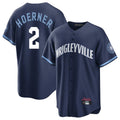Kooe C.Cubs #2 Nico Hoerner Player Navy City Connect Home Game Stitched Jerseys