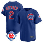 Kooe C.Cubs #2 Nico Hoerner Player Royal 150th Anniversary Limited Home Stitched Jerseys