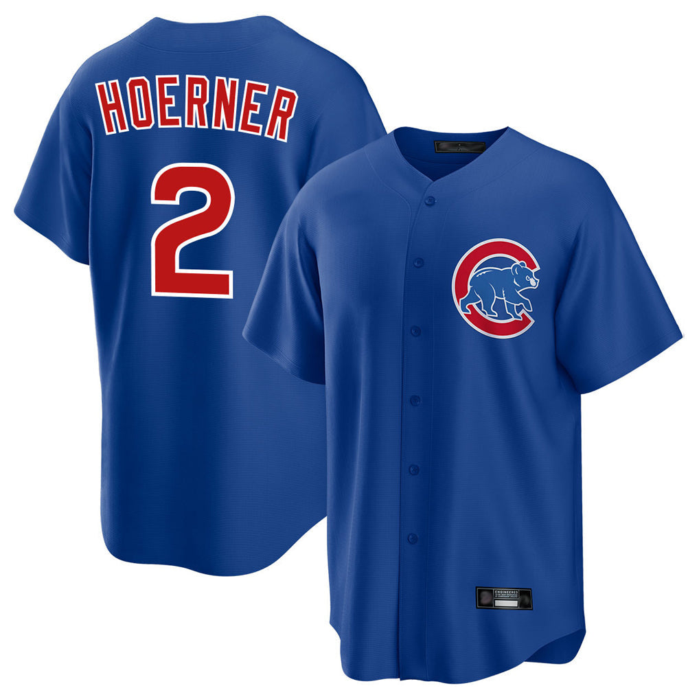 Kooe C.Cubs #2 Nico Hoerner Player Royal Home Game Stitched Jerseys