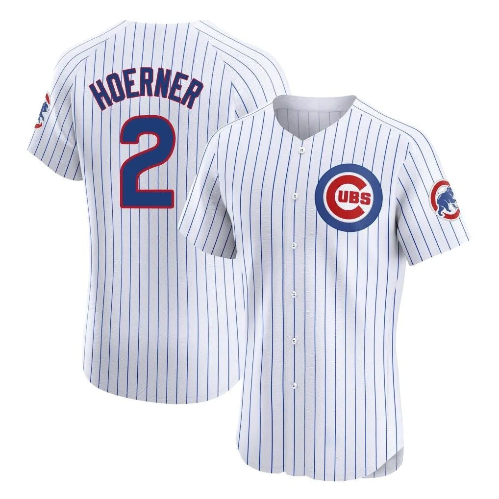 Kooe C.Cubs #2 Nico Hoerner Player White Limited Elite Home Game Stitched Jerseys