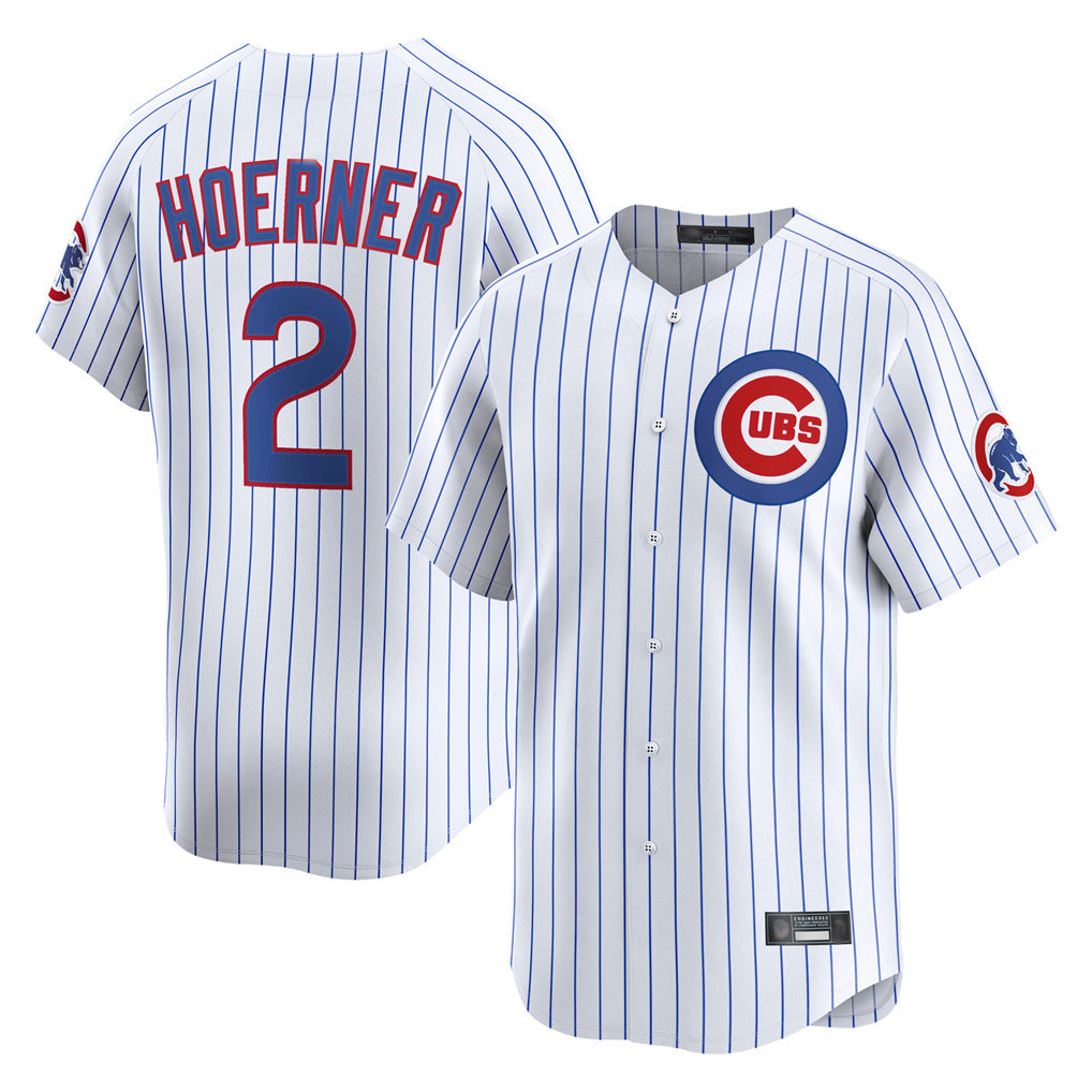 Kooe C.Cubs #2 Nico Hoerner Player White Limited Home Game Stitched Jerseys