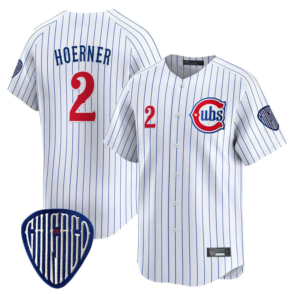 Kooe C.Cubs #2 Nico Hoerner Player White Pinstripe Vapor Premier Limited Home Stitched Jerseys