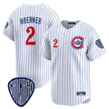 Kooe C.Cubs #2 Nico Hoerner Player White Pinstripe Vapor Premier Limited Home Stitched Jerseys