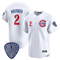 Kooe C.Cubs #2 Nico Hoerner Player White Vapor Premier Limited Home Stitched Jerseys