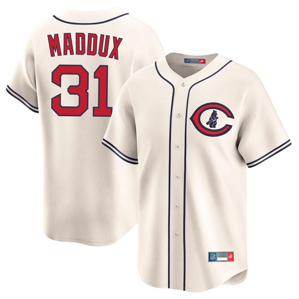 Kooe C.Cubs #31 Greg Maddux Player Cream Field of Dreams Limited Home Game Stitched Jerseys