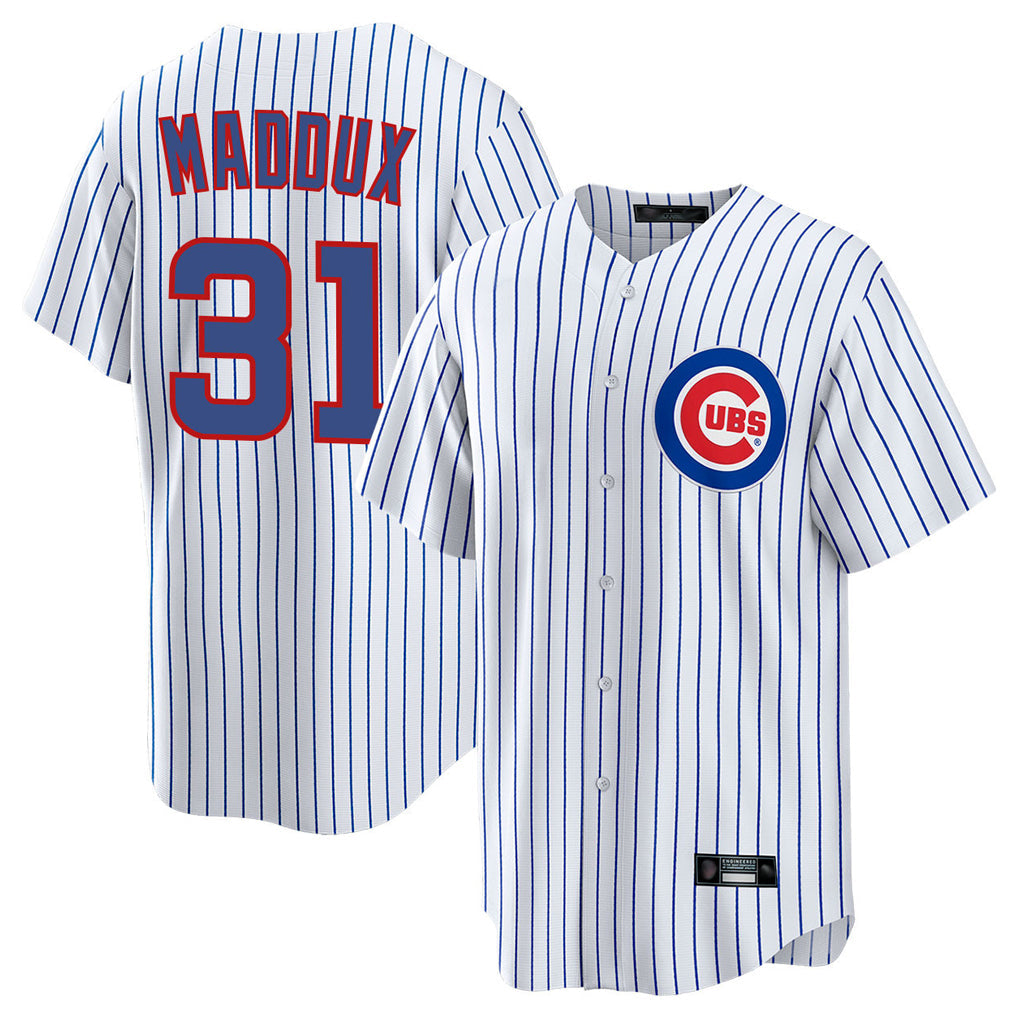 Kooe C.Cubs #31 Greg Maddux Player White Game Home Stitched Jerseys
