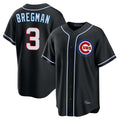 Kooe C.Cubs #3 Alex Bregman Black Fashion Out Game Stitched Jerseys