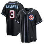 Kooe C.Cubs #3 Alex Bregman Black Fashion Out Game Stitched Jerseys