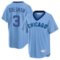 Kooe C.Cubs #3 Alex Bregman Blue T-shirt Cooperstown Collection Limited Stitched Jerseys