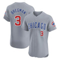 Kooe C.Cubs #3 Alex Bregman Gray Road Limited Elite Home Stitched Jerseys
