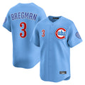 Kooe C.Cubs #3 Alex Bregman Light Blue Limited Home Stitched Jerseys