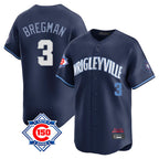 Kooe C.Cubs #3 Alex Bregman Navy City Connect 150th Anniversary Limited Home Stitched Jerseys