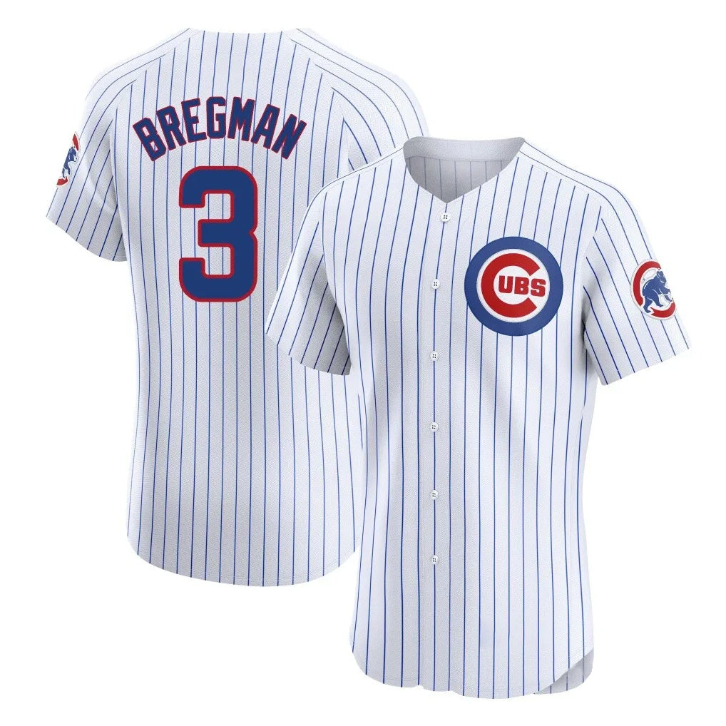 Kooe C.Cubs #3 Alex Bregman White Limited Elite Home Game Stitched Jerseys