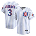 Kooe C.Cubs #3 Alex Bregman White Limited Home Game Stitched Jerseys