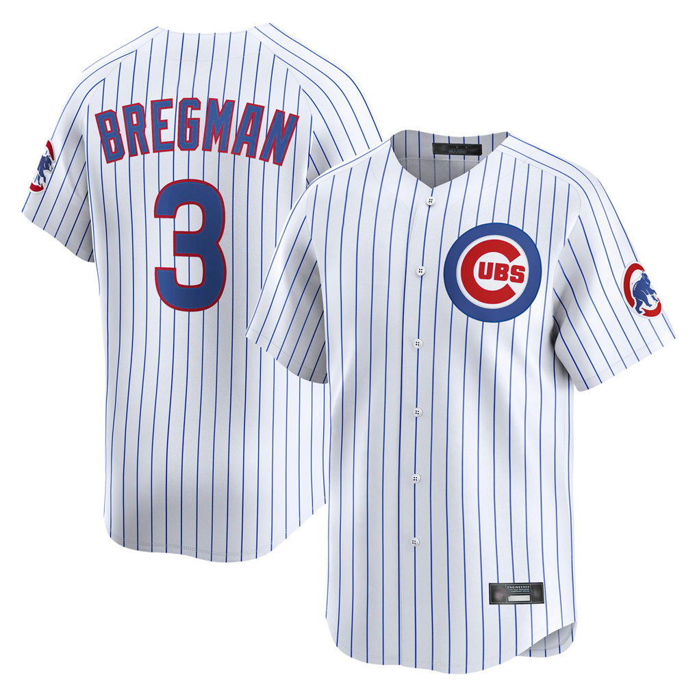 Kooe C.Cubs #3 Alex Bregman White Limited Home Game Stitched Jerseys