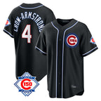 Kooe C.Cubs #4 Pete Crow-Armstrong Player Black Fashion Out 150th Anniversary Game Stitched Jerseys