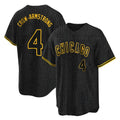 Kooe C.Cubs #4 Pete Crow-Armstrong Player Black Snake Skin City Game Stitched Jerseys