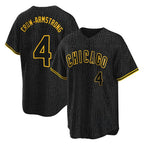 Kooe C.Cubs #4 Pete Crow-Armstrong Player Black Snake Skin City Game Stitched Jerseys