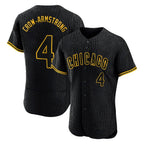Kooe C.Cubs #4 Pete Crow-Armstrong Player Black Snake Skin City Limited Elite Home Game Stitched Jerseys