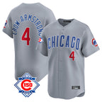 Kooe C.Cubs #4 Pete Crow-Armstrong Player Gray Road 150th Anniversary Limited Home Stitched Jerseys