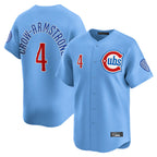 Kooe C.Cubs #4 Pete Crow-Armstrong Player Light Blue Limited Home Stitched Jerseys