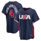 Kooe C.Cubs #4 Pete Crow-Armstrong Player Navy USA 2026 World Classic Home Limited Stitched Jerseys