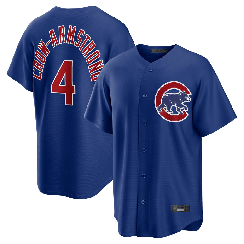 Kooe C.Cubs #4 Pete Crow-Armstrong Player Royal Home Game Stitched Jerseys