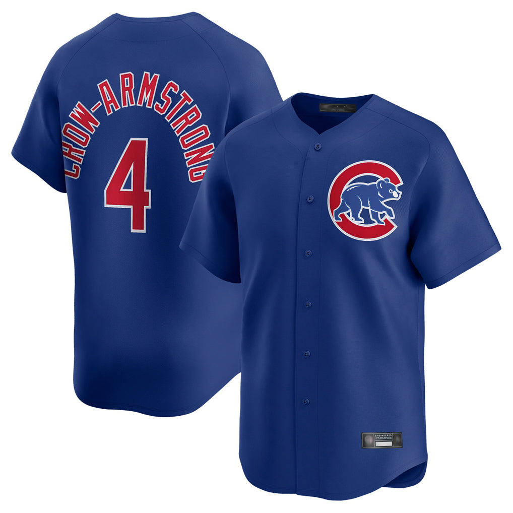 Kooe C.Cubs #4 Pete Crow-Armstrong Player Royal Limited Home Stitched Jerseys