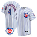 Kooe C.Cubs #4 Pete Crow-Armstrong Player White 150th Anniversary Home Game Stitched Jerseys