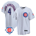 Kooe C.Cubs #4 Pete Crow-Armstrong Player White 150th Anniversary Home Game Stitched Jerseys