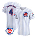 Kooe C.Cubs #4 Pete Crow-Armstrong Player White 150th Anniversary Limited Elite Home Game Stitched Jerseys