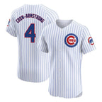 Kooe C.Cubs #4 Pete Crow-Armstrong Player White Limited Elite Home Game Stitched Jerseys