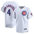 Kooe C.Cubs #4 Pete Crow-Armstrong Player White Limited Home Game Stitched Jerseys