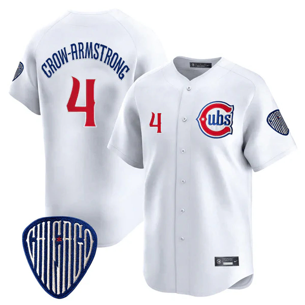 Kooe C.Cubs #4 Pete Crow-Armstrong Player White Vapor Premier Limited Home Stitched Jerseys