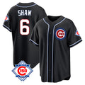 Kooe C.Cubs #6 Matt Shaw Player Black Fashion Out 150th Anniversary Game Stitched Jerseys