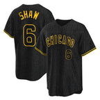 Kooe C.Cubs #6 Matt Shaw Player Black Snake Skin City Game Stitched Jerseys