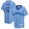 Kooe C.Cubs #6 Matt Shaw Player Blue T-shirt Cooperstown Collection Limited Stitched Jerseys
