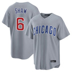 Kooe C.Cubs #6 Matt Shaw Player Gray Home Game Stitched Jerseys