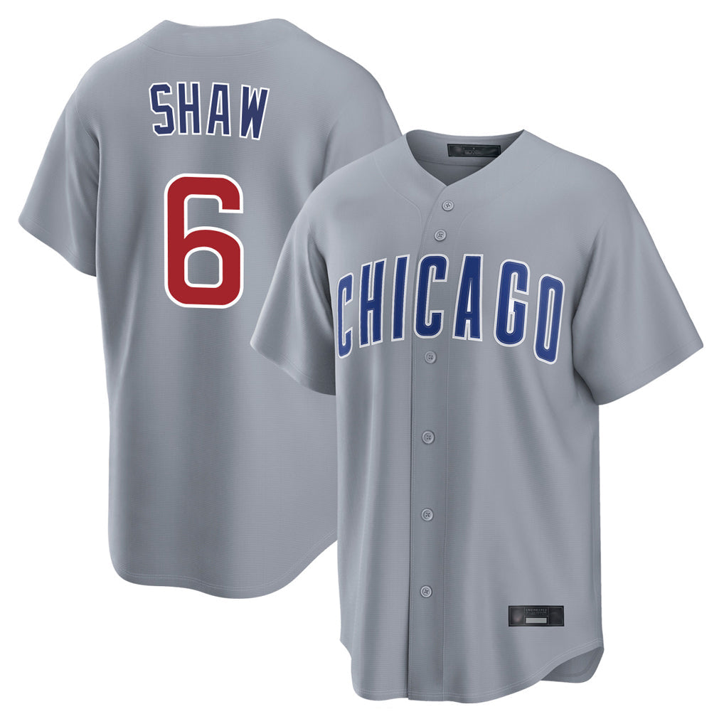 Kooe C.Cubs #6 Matt Shaw Player Gray Home Game Stitched Jerseys